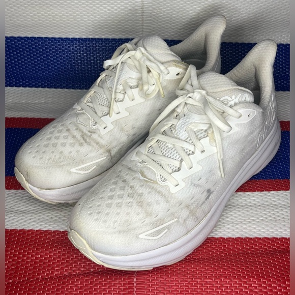 🥳✨ Hoka Clifton 9 - Hoka One One Athletic Running Shoes Men’s Size 11 D - White - Picture 15 of 15